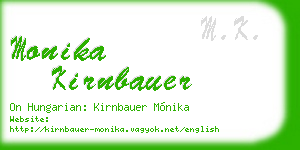 monika kirnbauer business card