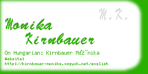 monika kirnbauer business card